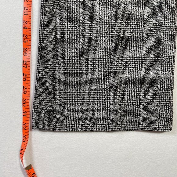 Worthington Wide Leg Plaid Tweed Trousers Black White Size 10 - Picture 8 of 11